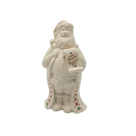 Lenox China Jewels Collection Santa Figurine Ivory Porcelain Hand-Painted 1994 - Picture 1 of 8